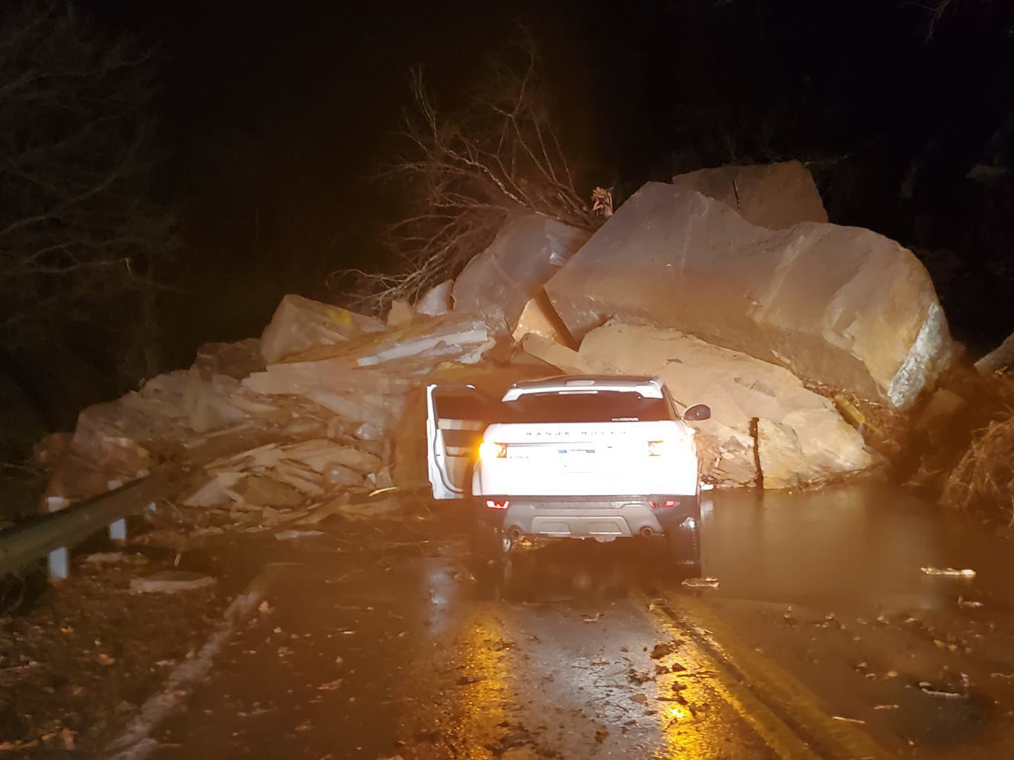 Massive Rock Slide Closes Old U.S. 52; Man Suffers Minor Injuries ...