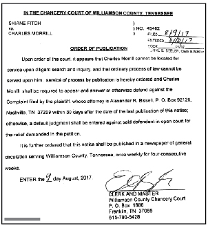 NOTICE OF PUBLICATION | Public Notices | williamsonherald.com
