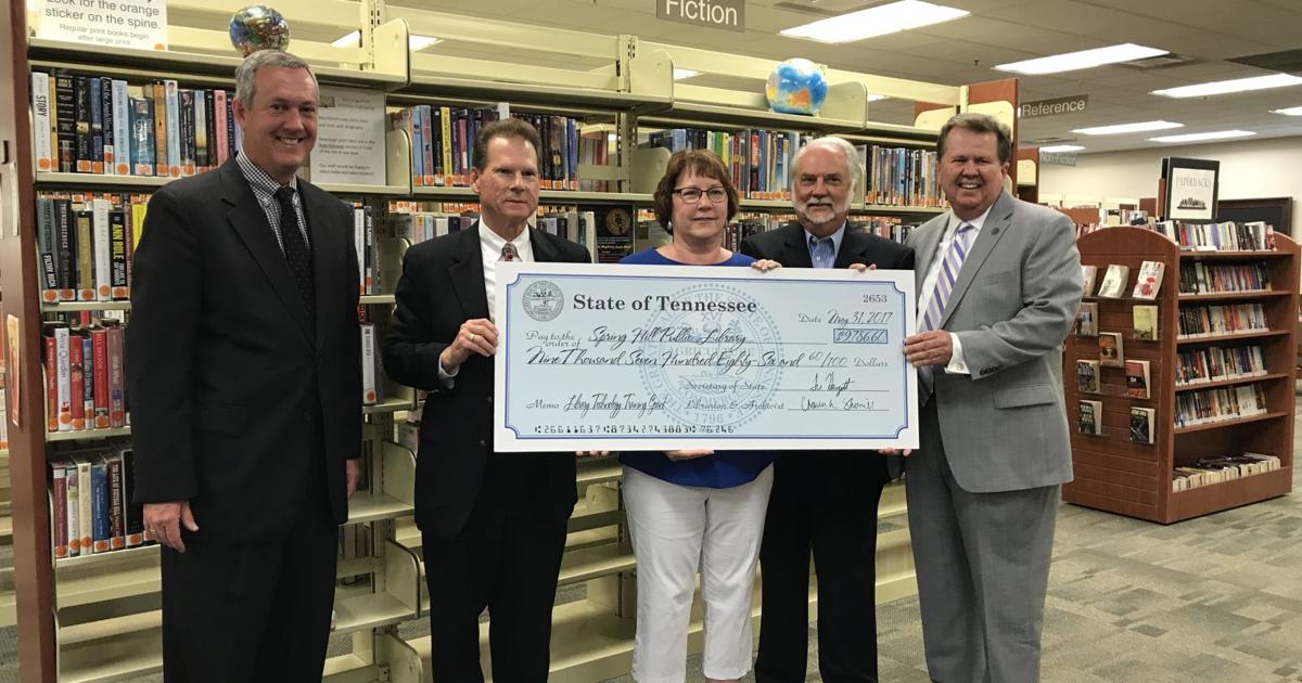 Spring Hill Library receives nearly $10K grant from state | News ...