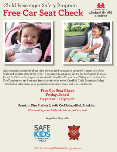 Franklin Fire Department hosting car seat safety check WLife williamsonherald