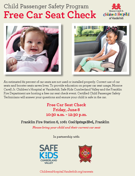 Franklin Fire Department Hosting Car, Fire Station Car Seat Installation