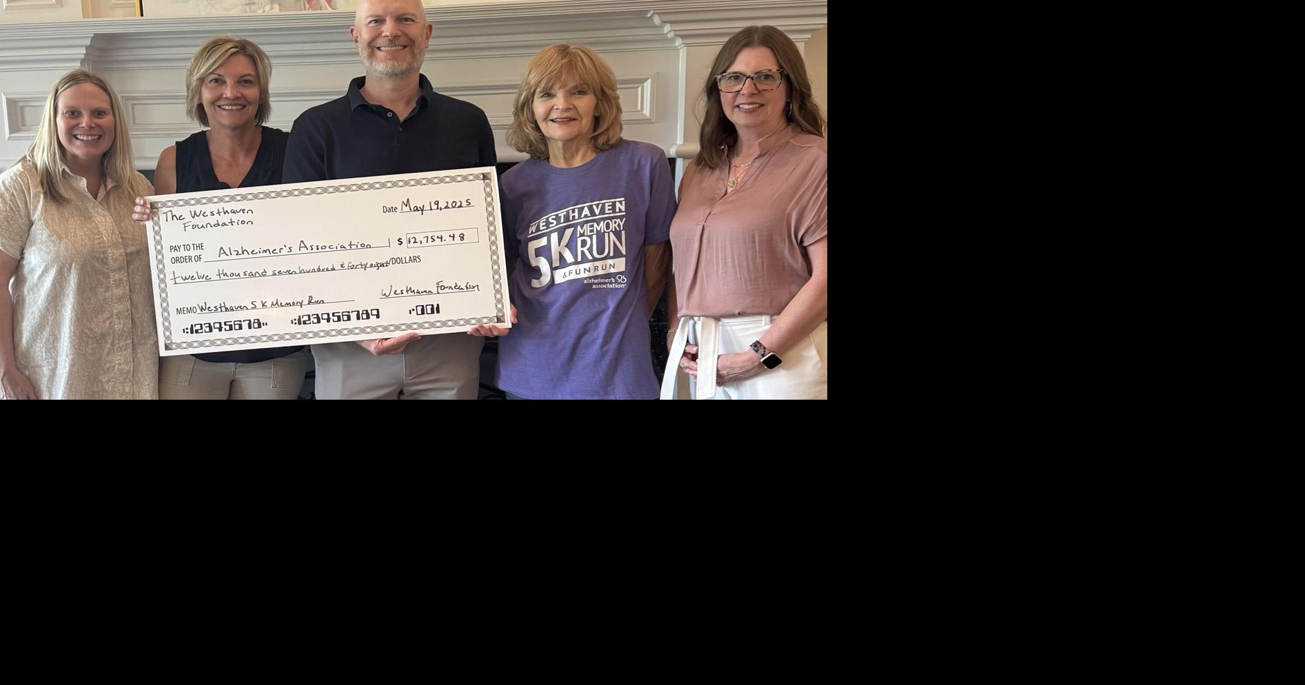 The Westhaven Foundation presents over $12K to Alzheimer’s Association Tennessee Chapter