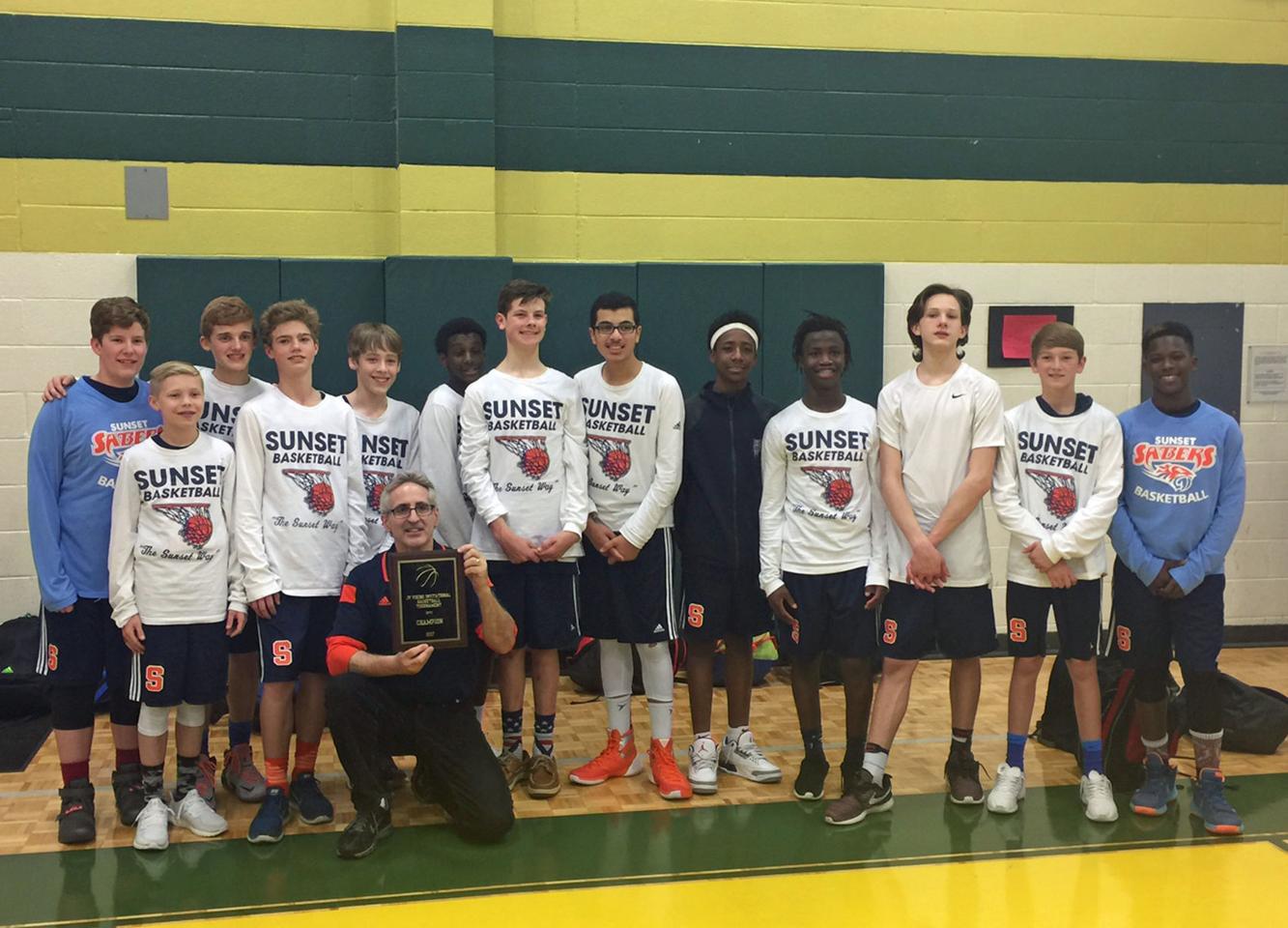 Sunset Middle School JV team takes county title Sports
