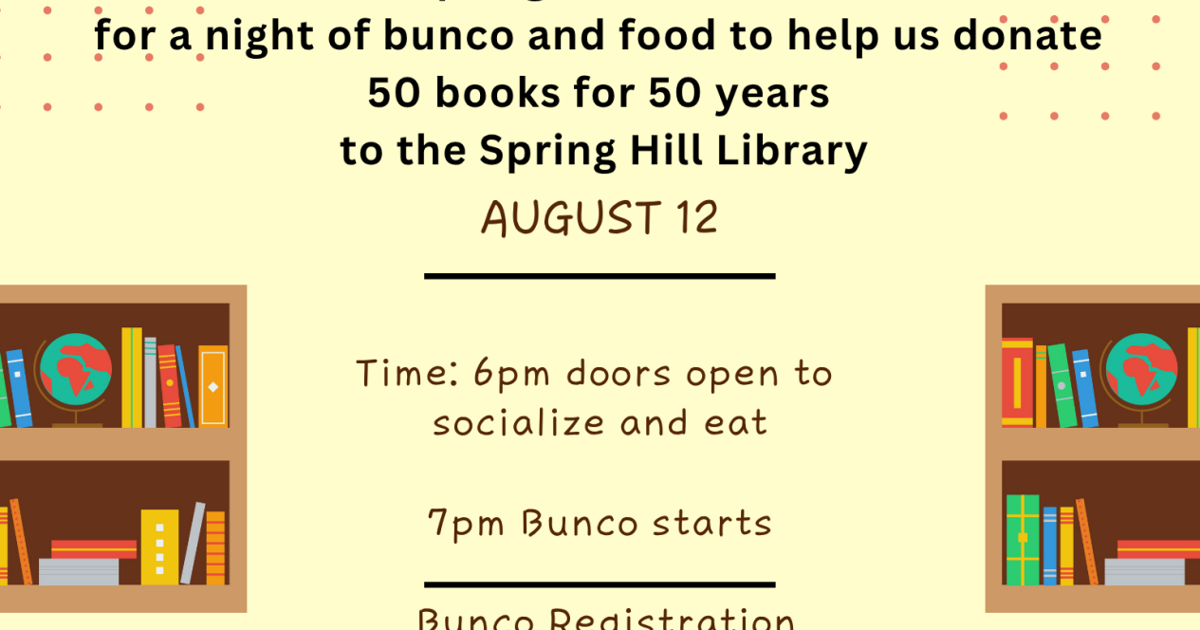 Bunco for Books event to celebrate 50th anniversary of Spring Hill ...