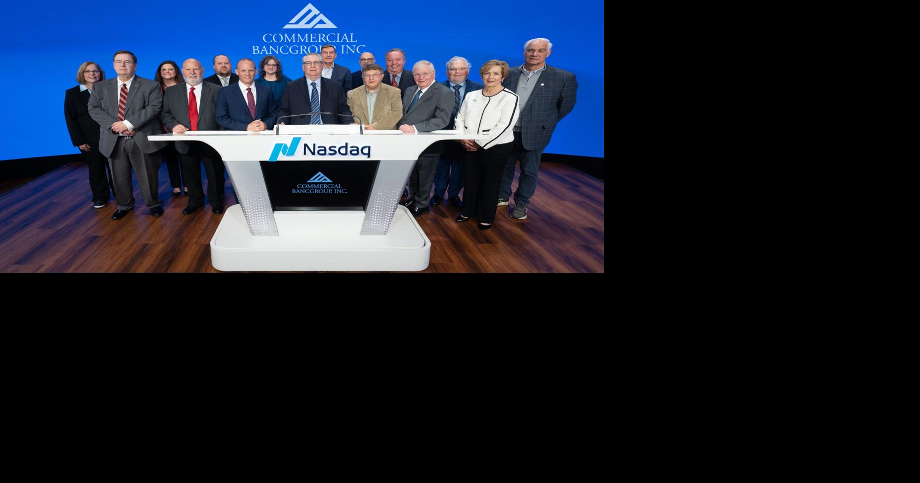 Commercial Bank rings NASDAQ bell to celebrate public trading milestone and bank's 50th anniversary