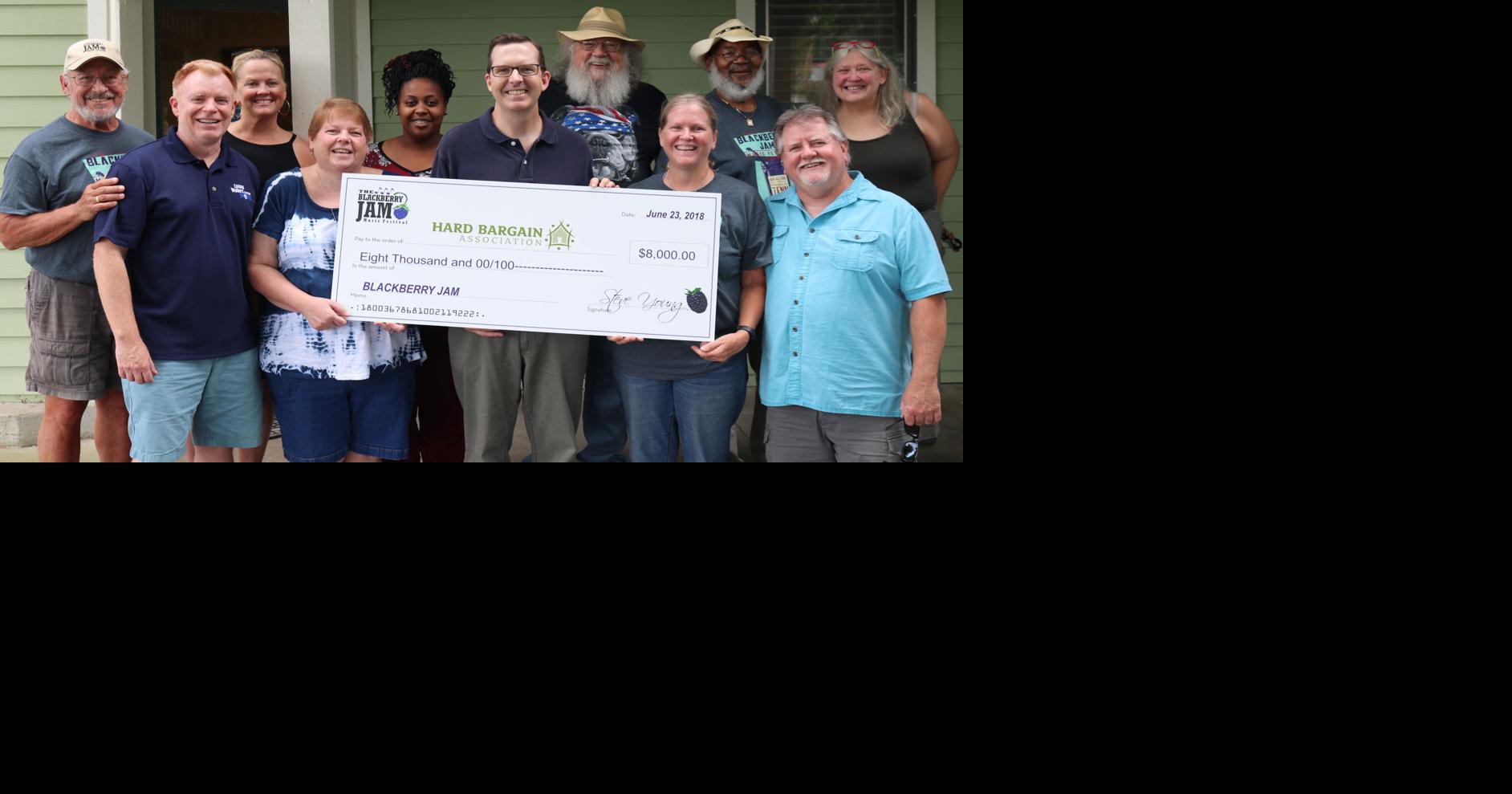 Blackberry Jam Music Festival makes record donation to local nonprofit