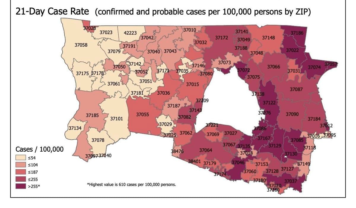 Tennessee Zip Code Map State Zip Code Maps Show Higher Covid-19 Concentration In Eastern Side Of  County | News | Williamsonherald.com