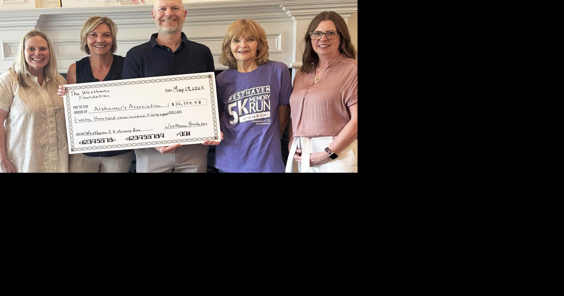 Westhaven Foundation presents $12,000-plus to Alzheimer’s Association Tennessee Chapter