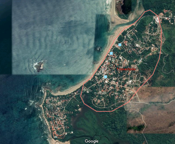 Tamarindo, Costa Rica satellite image