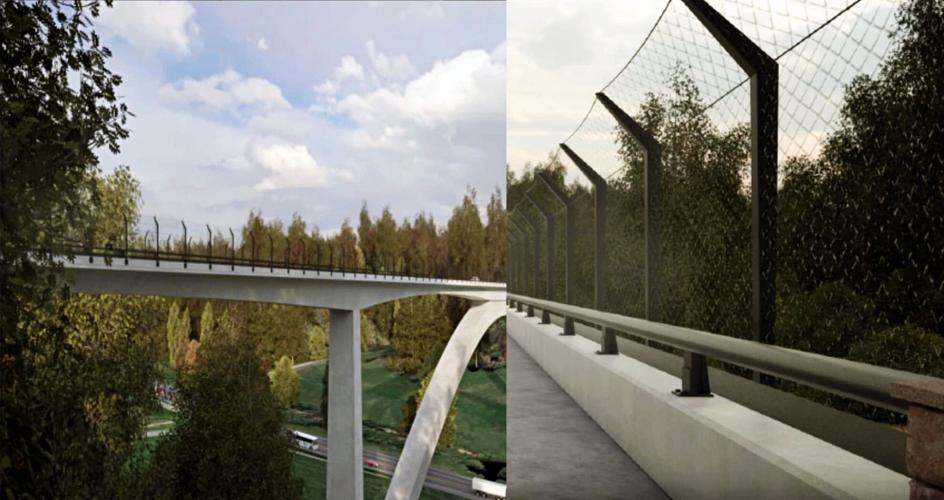 Natchez Trace Bridge barrier designs