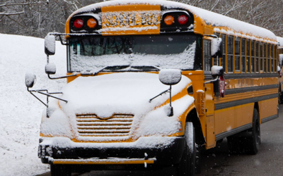 School bus snow