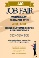 American International Group Inc. to hold job fair Wednesday at Brentwood location
