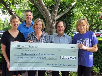 Westhaven Foundation 5K Memory Run donation check