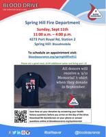 Spring Hill Fire Department to host Sept. 11 blood drive