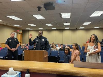 Brentwood Police Officer Jonathan Alexander swearing in 2021