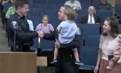 Brentwood Police Department Detective Matt Griffin promotion 2022