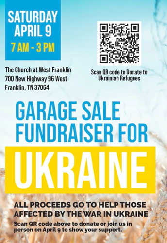 Ukraine yard sale flyer