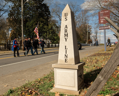 Civil War line marker dedication