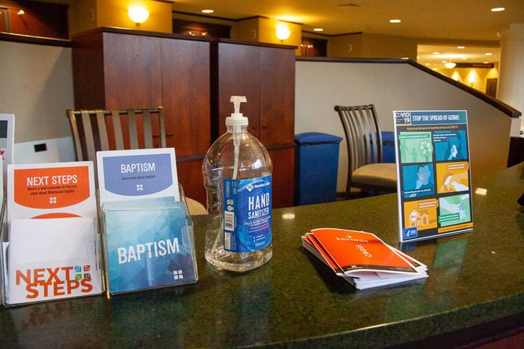 Brentwood Baptist Church hand sanitizer COVID-19