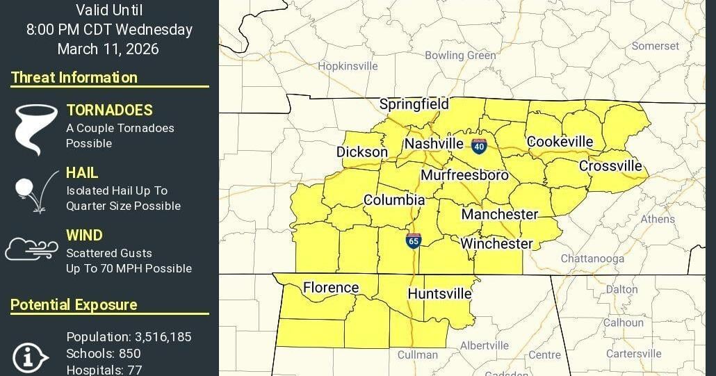 Severe thunderstorm watch in effect until 8 p.m. March 11 | News ...