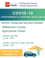 County relocates COVID-19 testing to Ag Center after weekend turnout