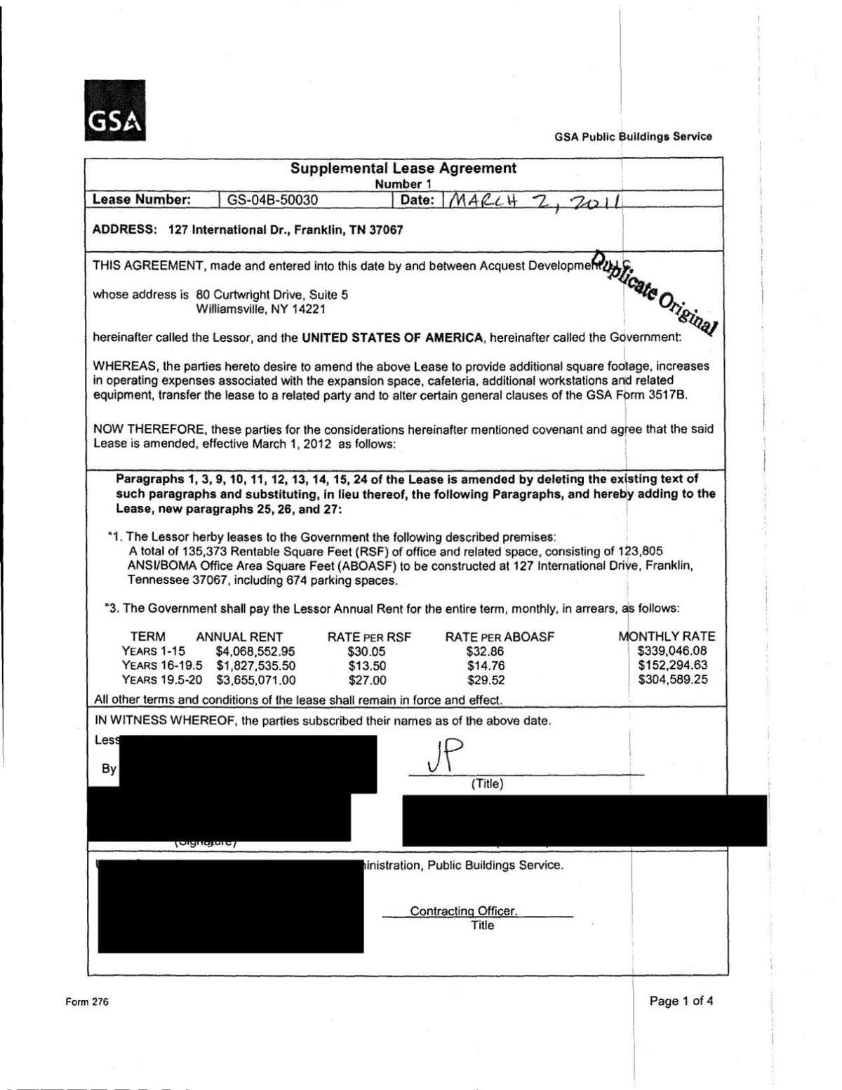 IRS Franklin Lease