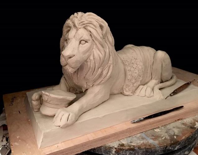 Brentwood Police Lion Statue model