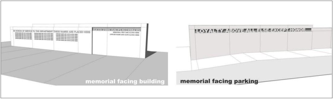 Brentwood Police Department memorial wall