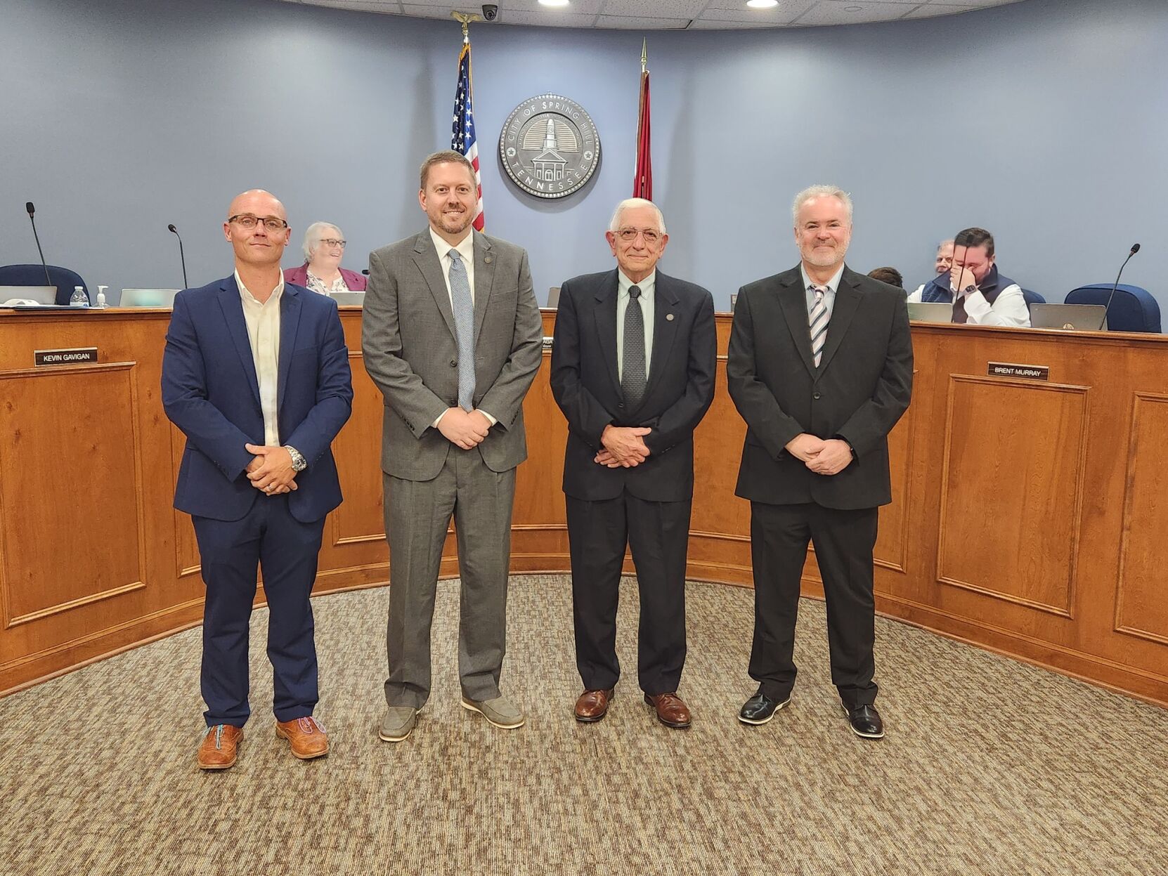 Spring Hill issues oath of office to four newly elected aldermen | News ...