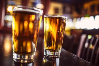 Glasses of beer