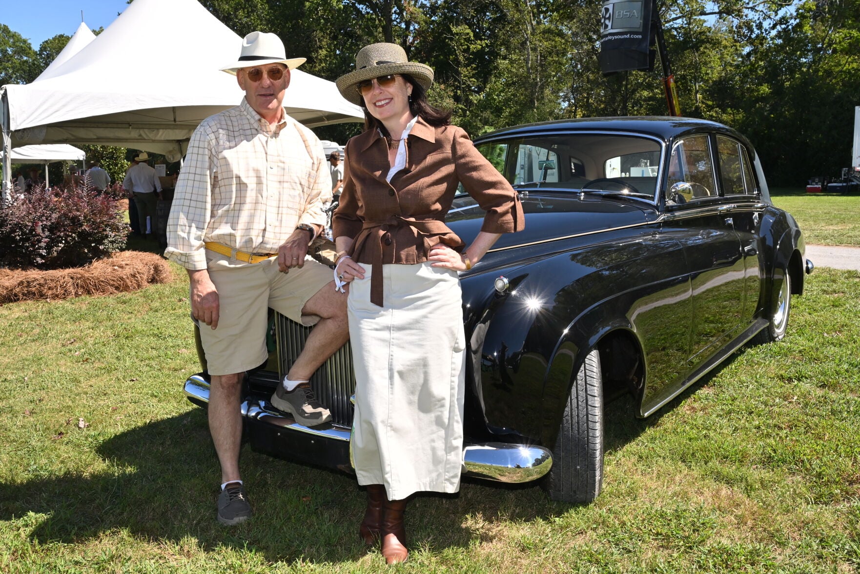 John and Crispin Menefee with their vintage Rolls-Royce.JPG