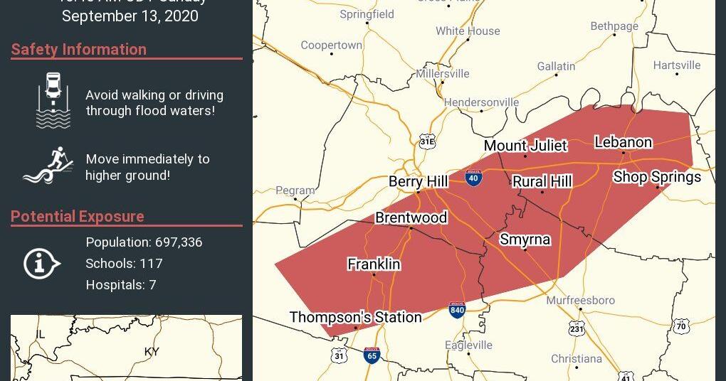 Flash Flood Warning issued for much of county, road closures due to ...