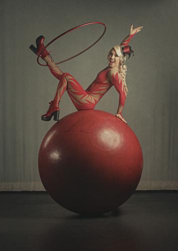 Grace Good Action Shot with Hula Hoop & Big Red Ball-2.JPG