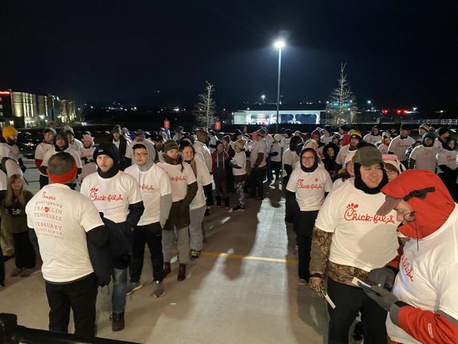 Chick-fil-A outside crowd