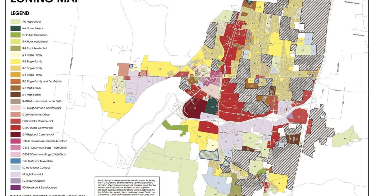 Single-family homes dominate new Spring Hill zoning map | Spring Hill ...