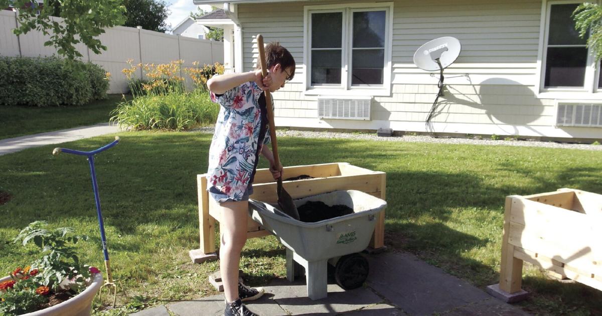 Fiona Ripp Girl Scouts build raised gardens | Community | willistonobserver.com