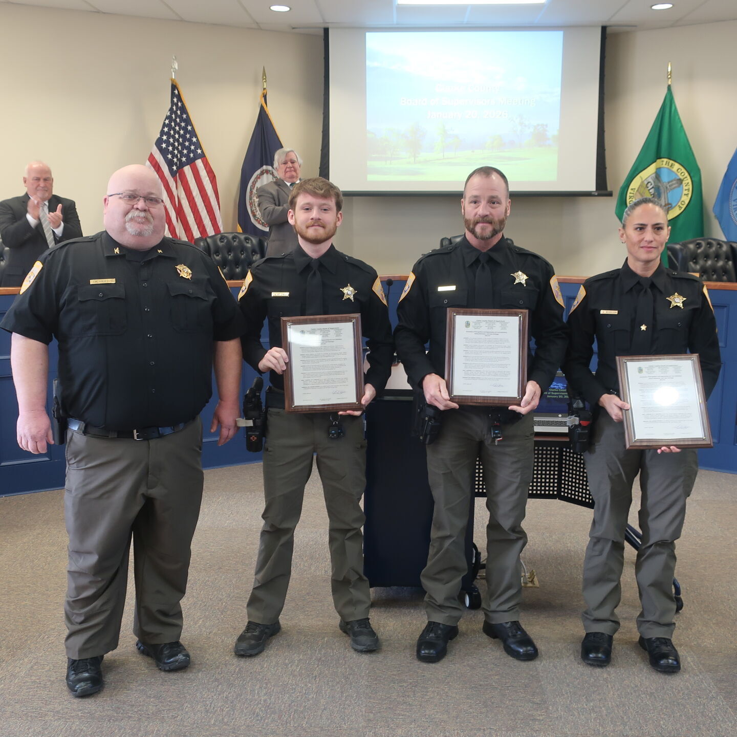Sheriff's deputies honored for rescuing driver from burning vehicle