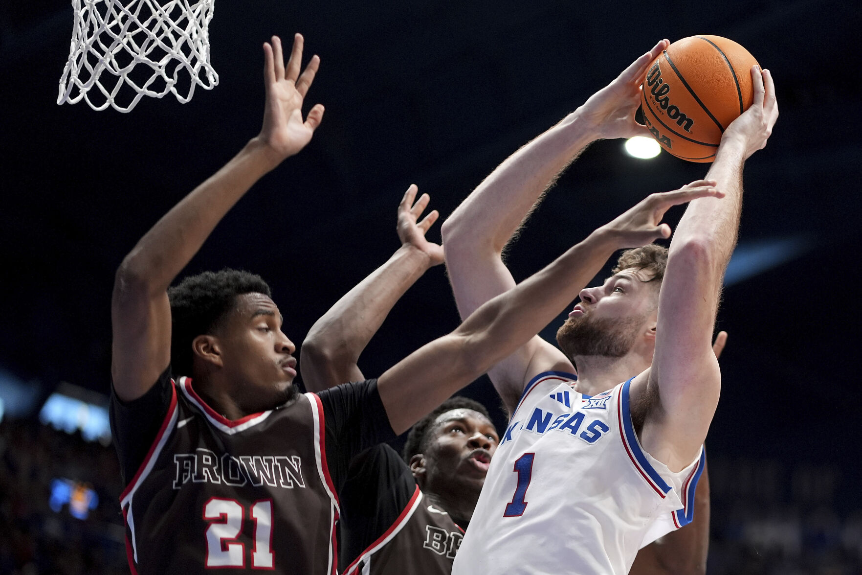 Mayo And Dickinson Power No. 8 Kansas To An 87-53 Win Over Brown ...