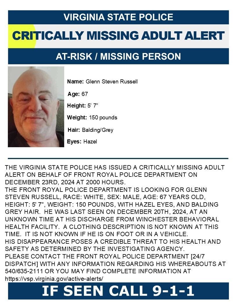 Front Royal police seek help finding missing person | Winchester Star ...