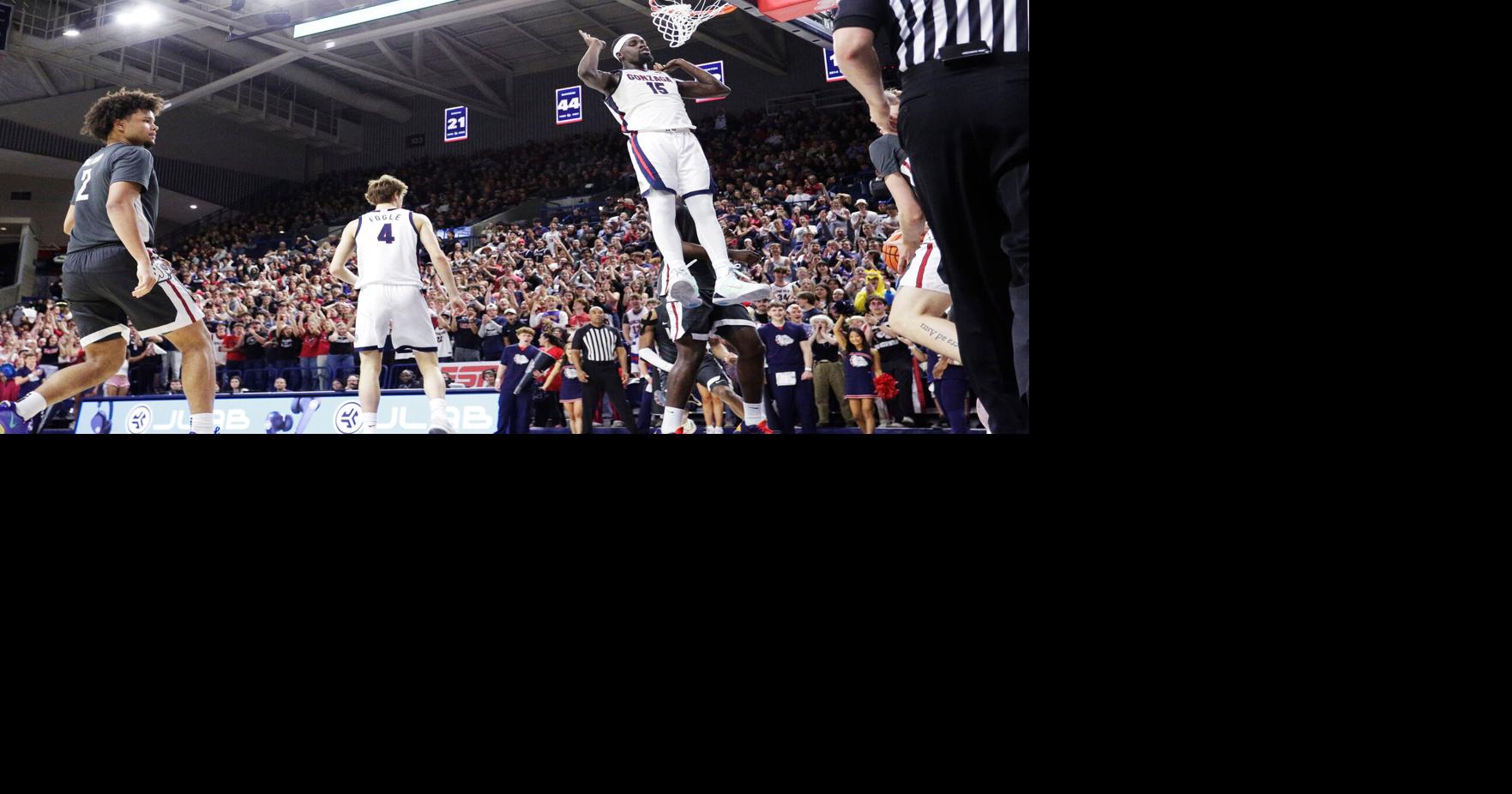 Ike scores 20 points and Fogle adds 17 as No. 12 Gonzaga routs Washington State 83-53