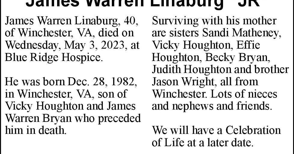 James Warren Linaburg "JR" Obituaries