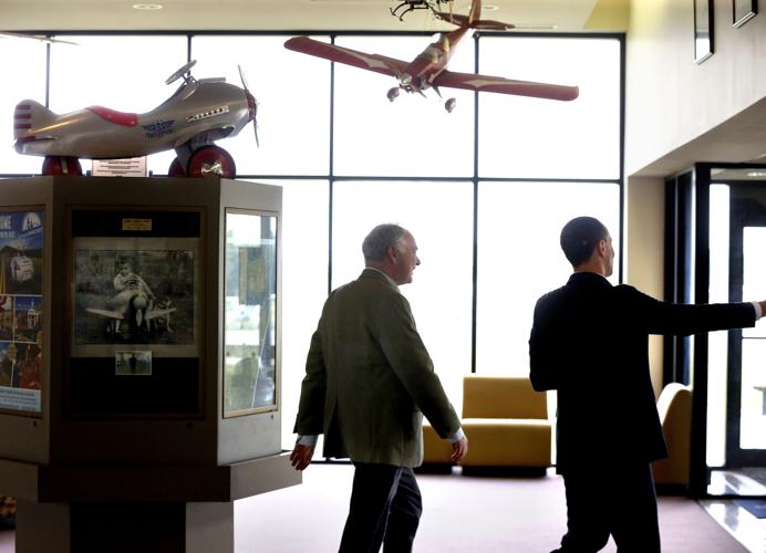 Sen. Kaine visits Winchester Regional Airport as construction of new