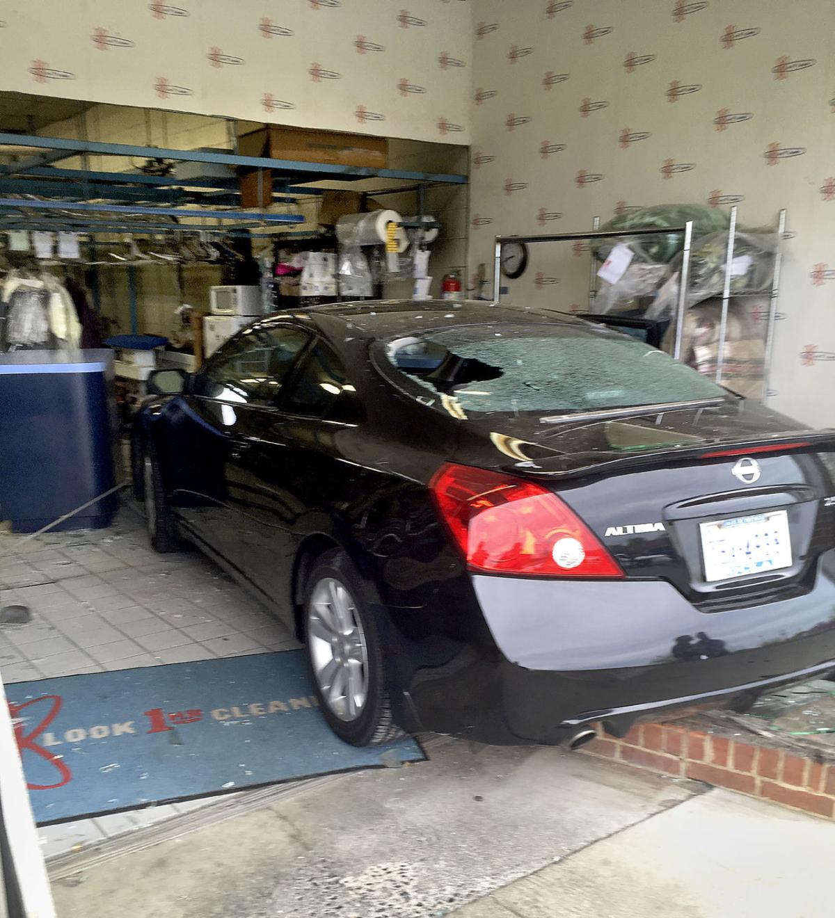 Car smashes dry cleaner window Winchester Star