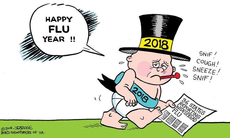 Happy Flu Year Cartoons