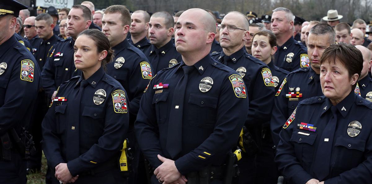 fallen winchester police officer tearfully recalled at funeral