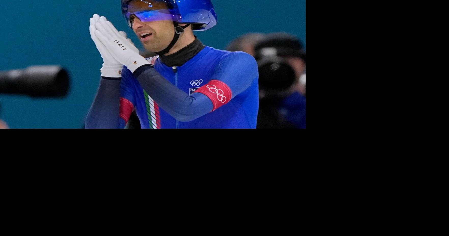 Italian speedskater Andrea Giovannini uses Steph Curry's 'Night night' after Olympic upset of US
