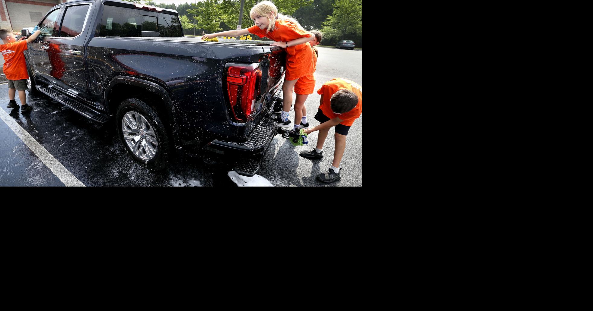 Working at the car wash