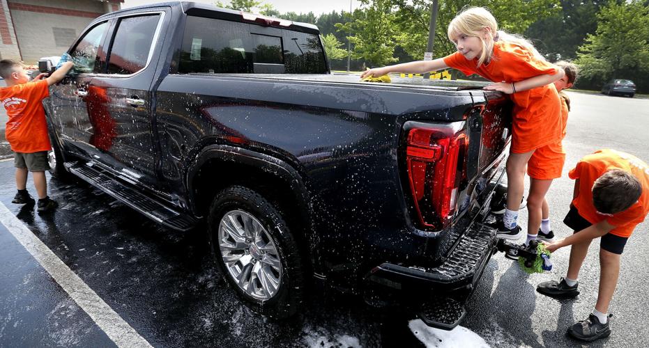 Working at the car wash