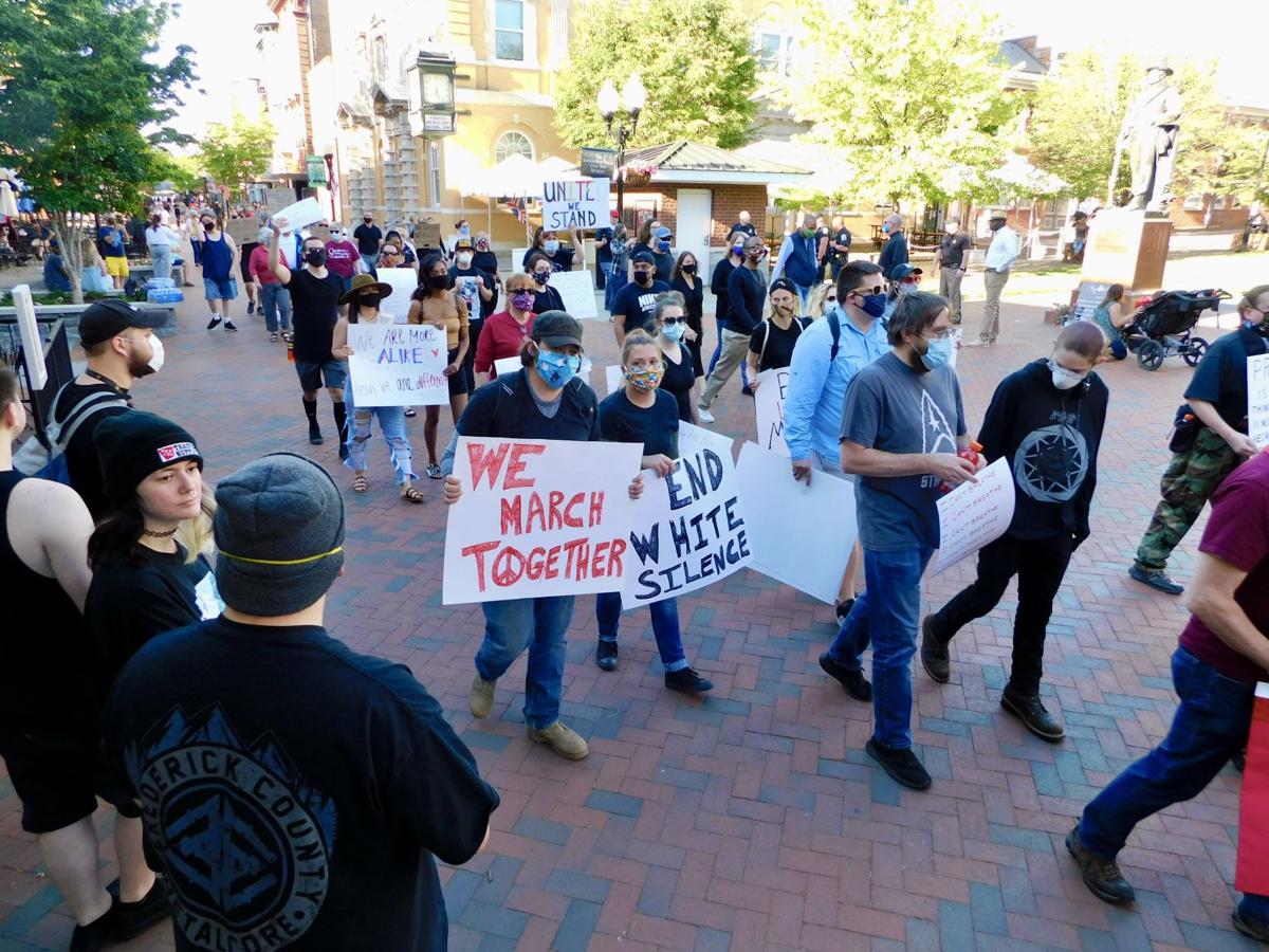 Take The Knees Off Our Throats Local Protesters Take Stand Against Police Brutality Winchester Star Winchesterstar Com