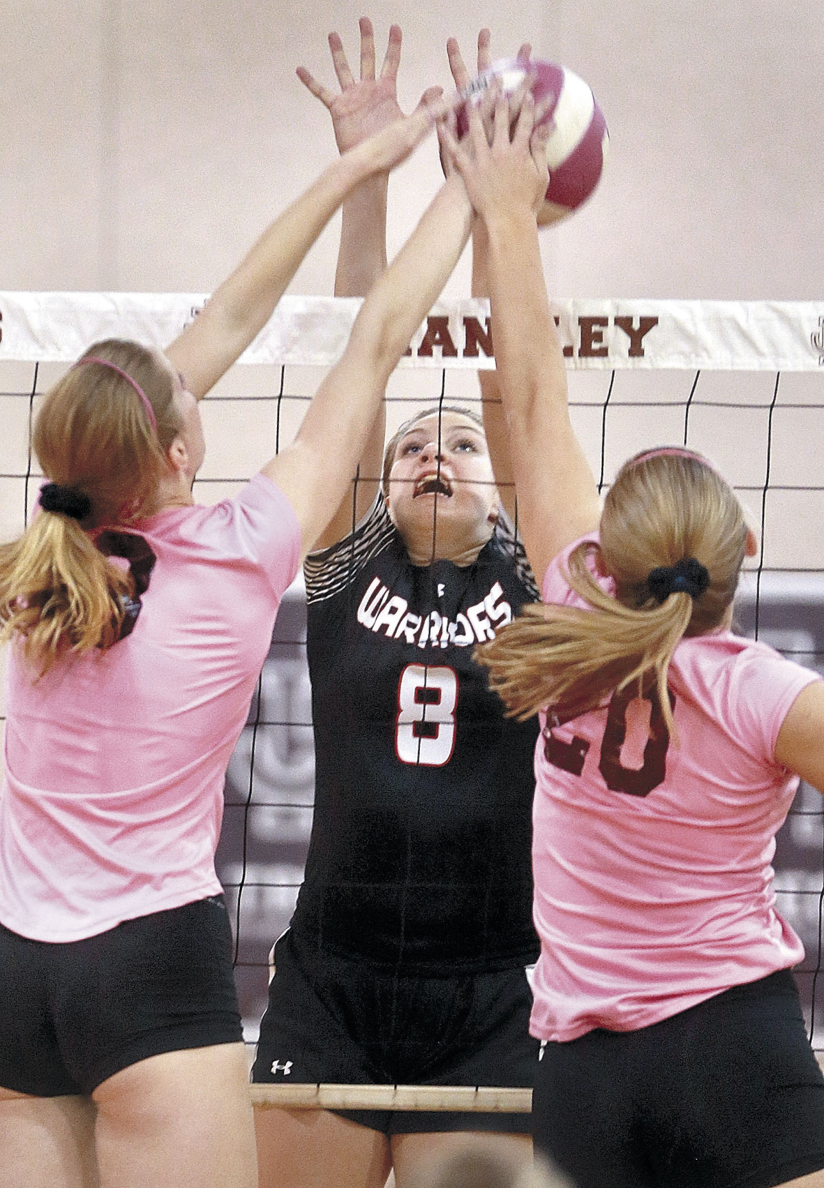 Handley staves off seven set points in volleyball sweep of Sherando